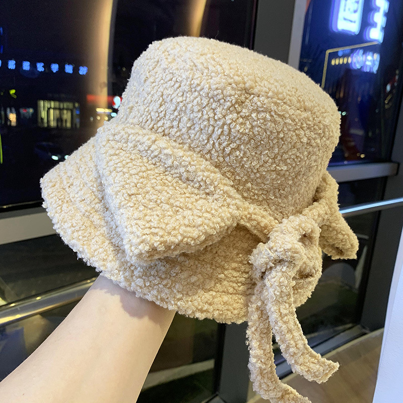 Title 1, Lamb Velvet Double-Sided Fisherman Hat Female W...