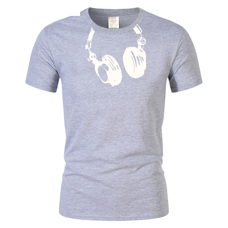 Title 5, Zomer-T-shirt met hoofdtelefoon en afbeelding v...