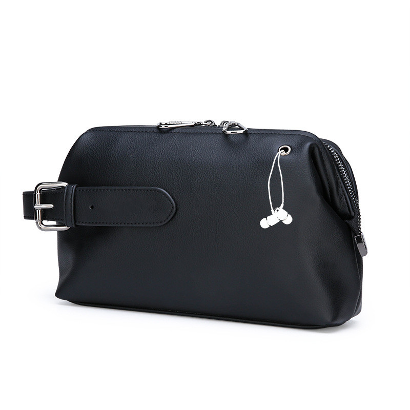 Large Capacity Business Casual Men's Soft Leather Handbag