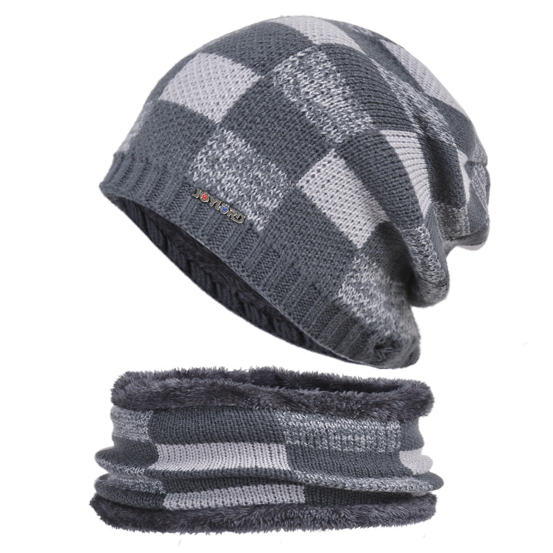 Winter Hat Pullover Bib Suit Plus Fluffy Thread — foto 6