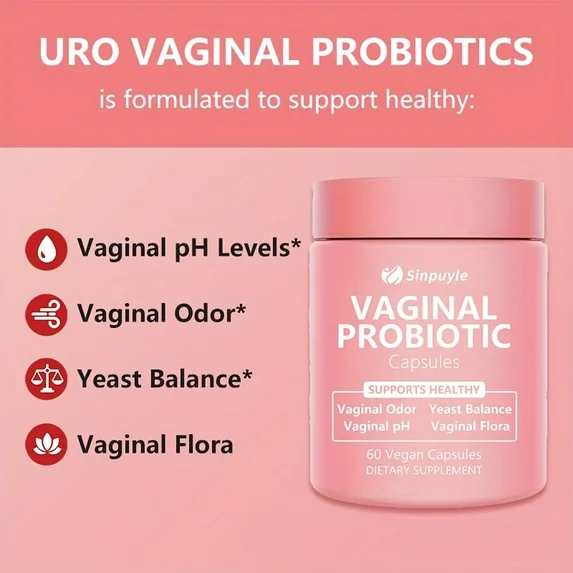 Feminine Vaginal Probiotic Supports PH Balance, Odor Control And Yeast Balance 60 Vegan Capsules — view 3