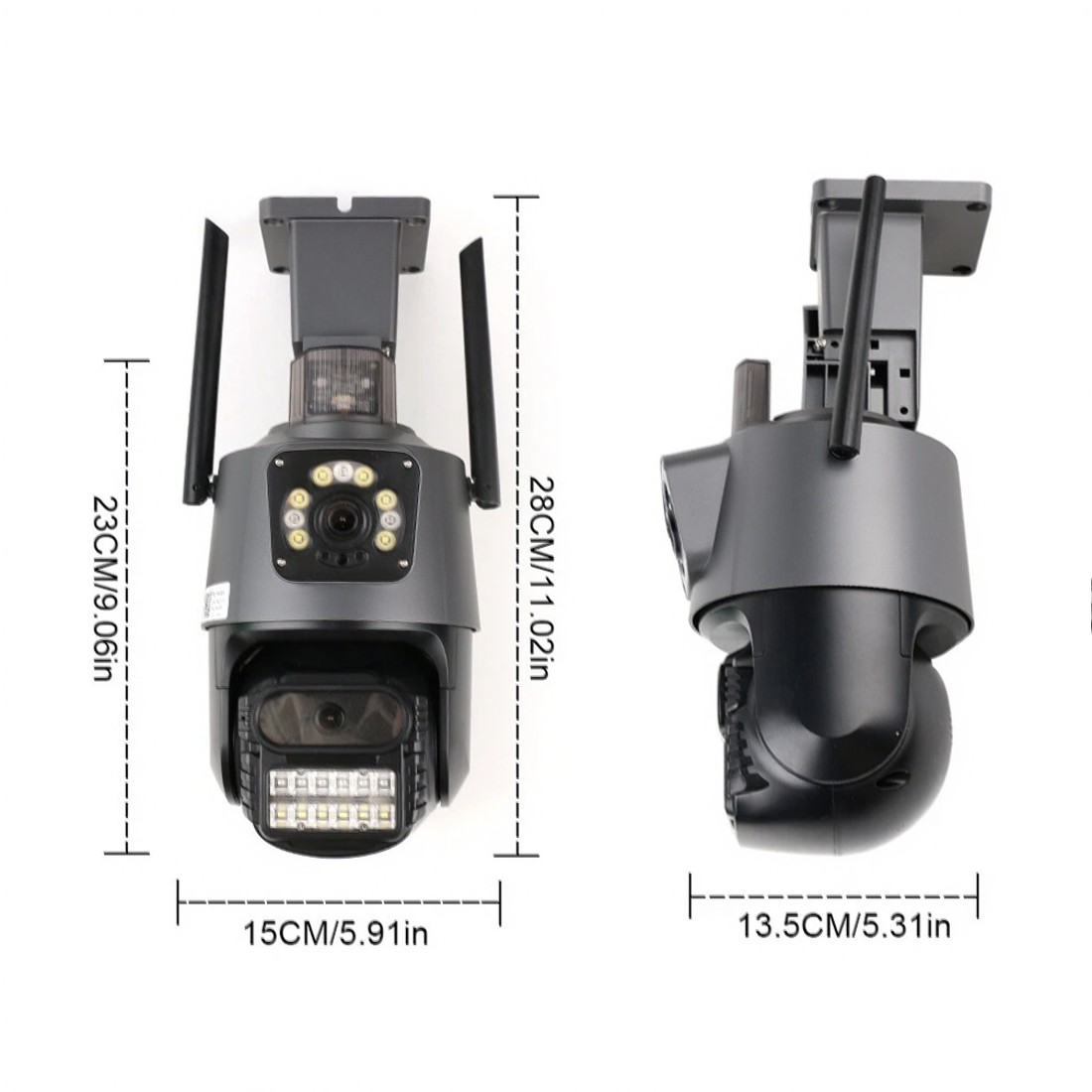 8MP 4K Wireless IP Camera WIFI Outdoor CCTV PTZ Smart Home Security IR Cam IP66 UK NEW------Camera Set