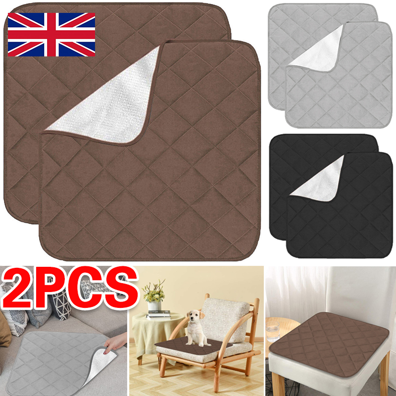 2x Absorbent Washable Incontinence Chair-Pad Non-Slip Waterproof Seat Protector — image 2