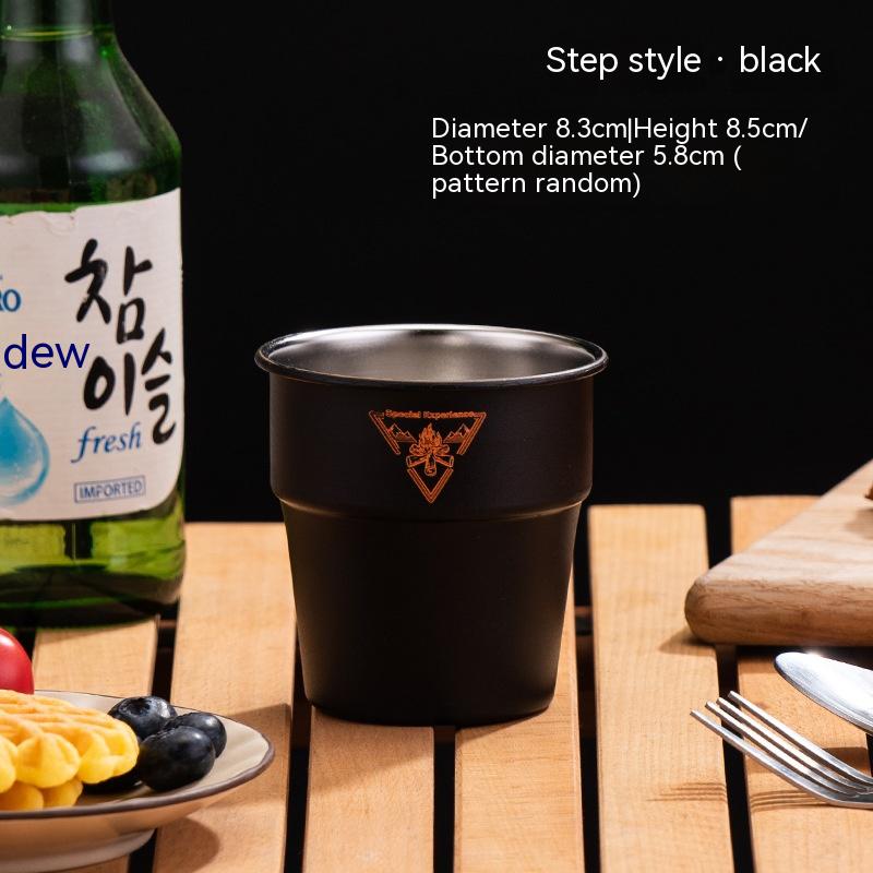 300ml Black Camping Cup