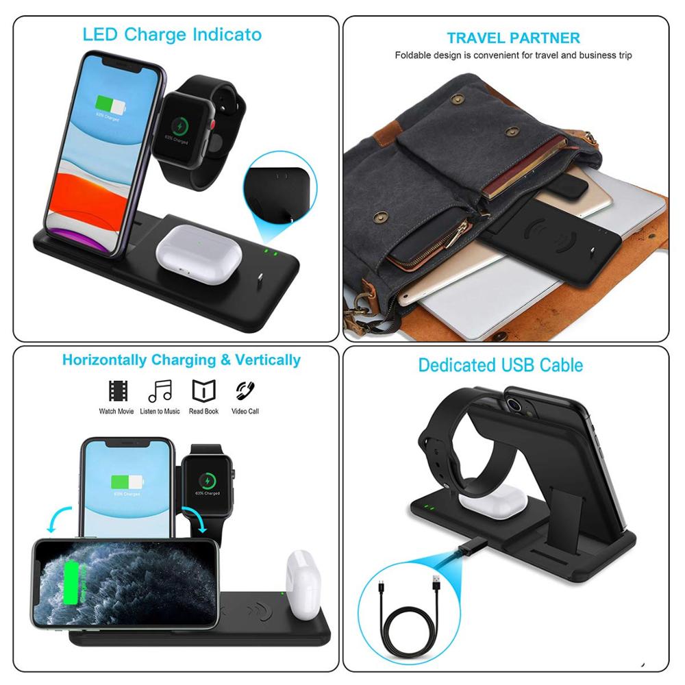 Fast Charge Foldable Mobile Phone Headset Watch Universal Adapter Included - Image 3