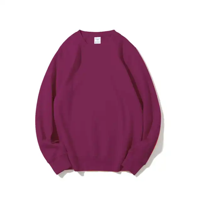 Solid Healthy Round Neck Sweater Long Sleeve Magenta Xl - Shop at LoveMi