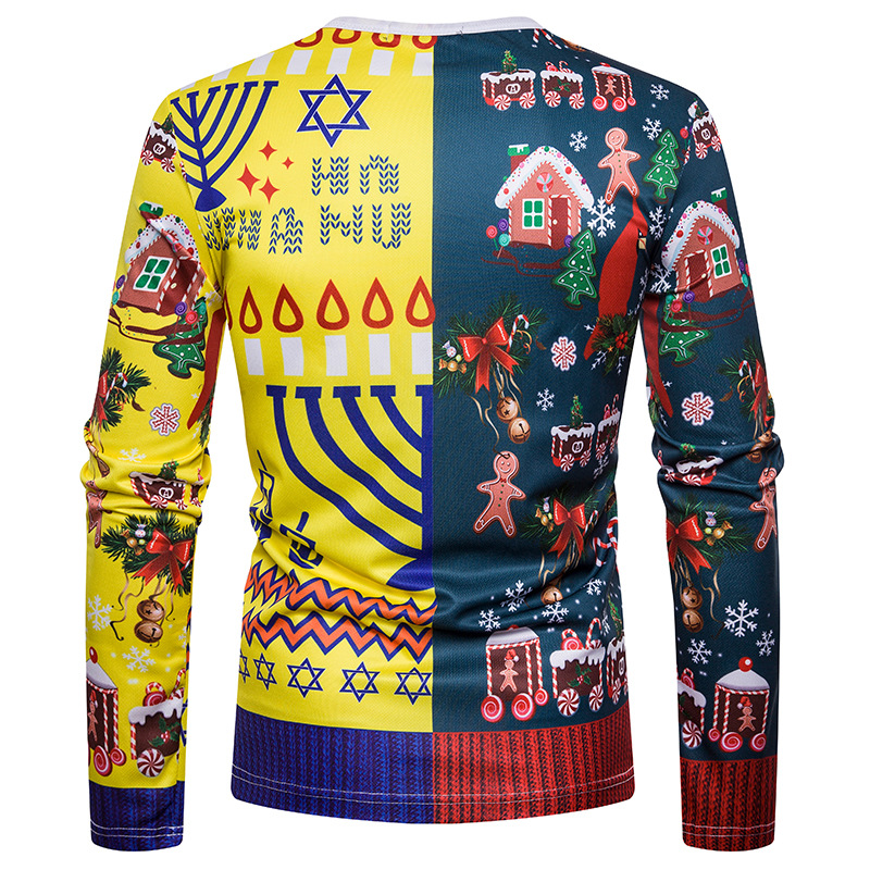 Men's Christmas Long Sleeve Printed T-Shirt