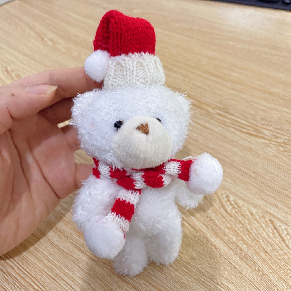 Red And White Scarf White Bear