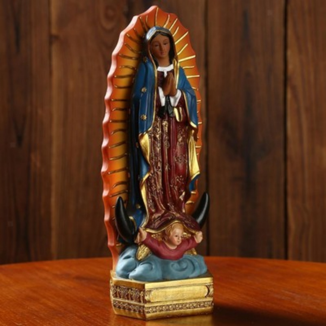 Beautiful Guadalupe Mary Statue Religious Gift Xmas Home Decor — image 4