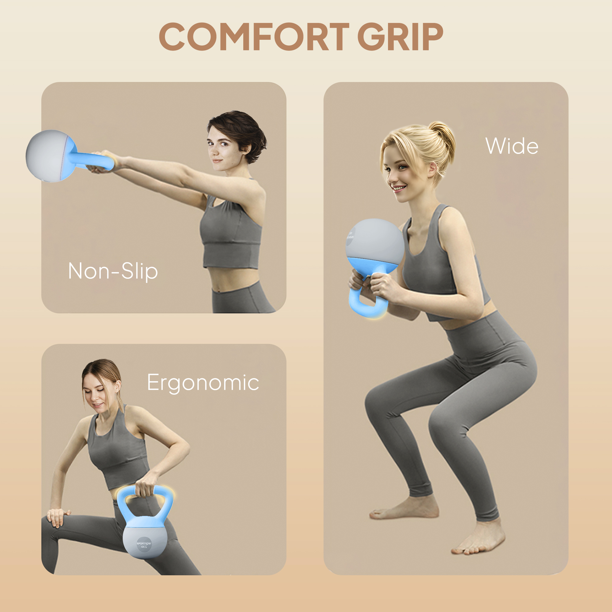 4 Kg Soft Kettlebell With Anti Slip Handle, Suitable For Home Gym — image 10