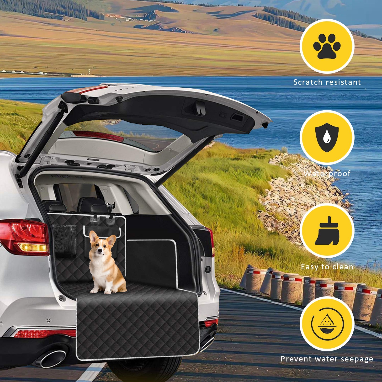 Heavy Duty Non-Slip Dog Car Boot Cover Stain Resistant Scratchproof Protector — image 5