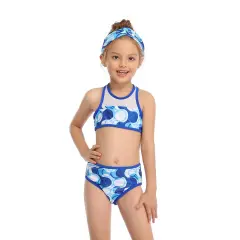Sports Parent-child Swimwear European And American Swimwear - Blue - View 1