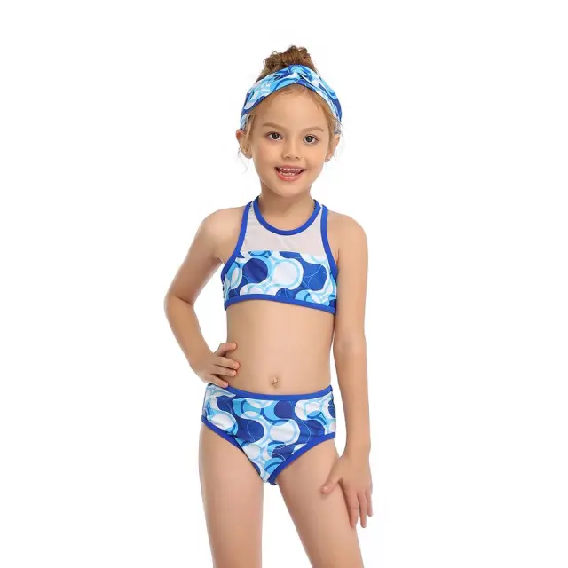 Sports Parent child Swimwear European And American Swimwear Blue - Shop at LoveMi
