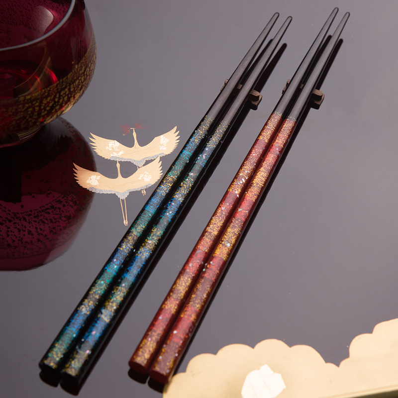 Handmade Solid Wood Chopsticks Japanese Home Starry Sky