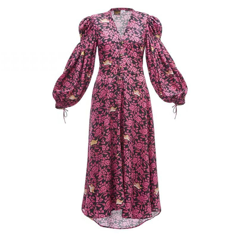 Summer New Female Little Angel Print Dress Bellflower Skirt