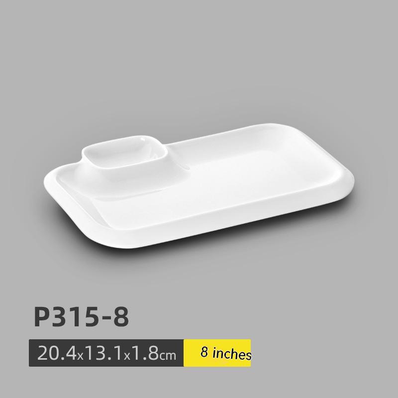 Title 6, White Tableware Melamine Bar KTV Sub-pack Plate