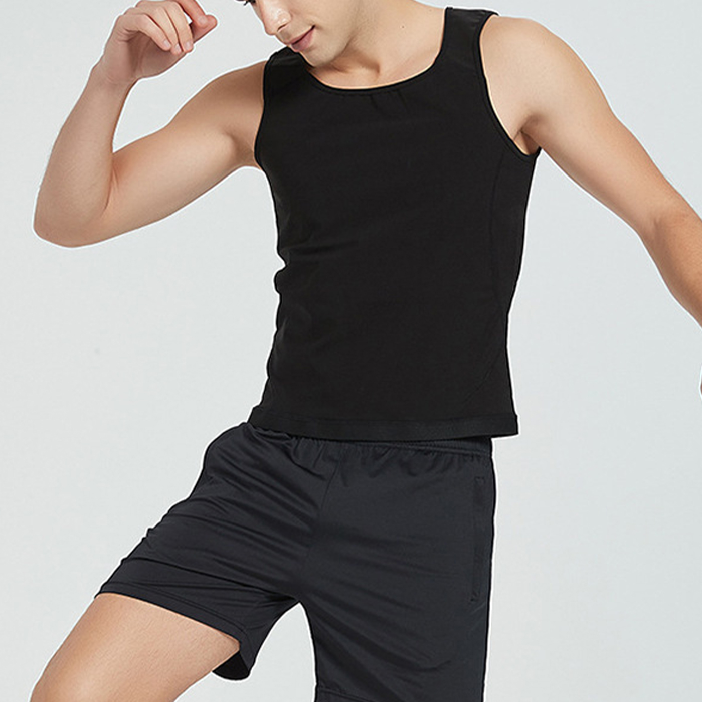 Solid Colour Men's Sweatshirt Tank Top. Product information: Material:Polyester Packing list: Top*1 Size. 