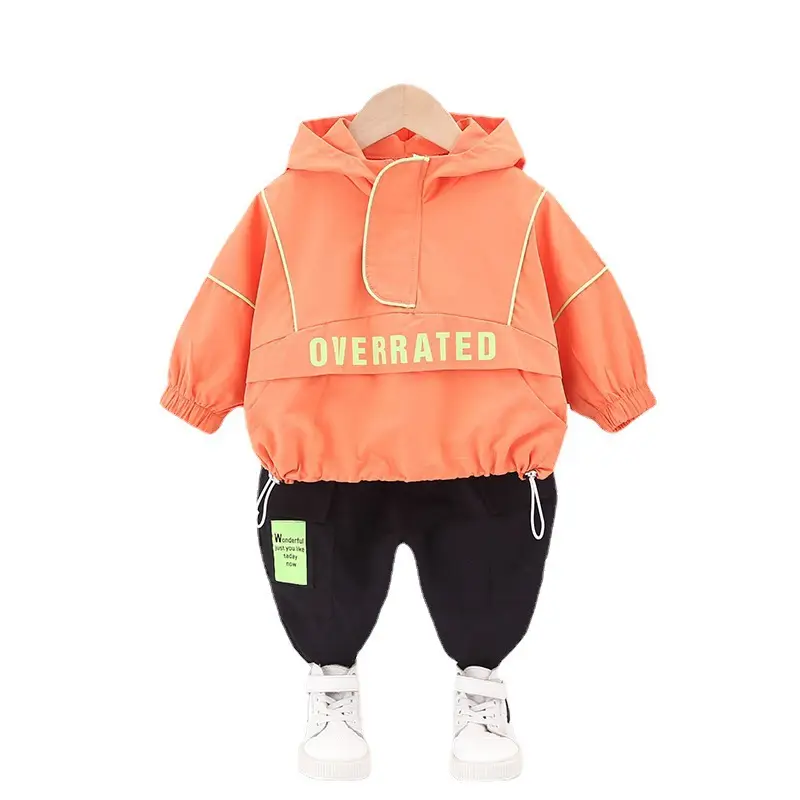 Children's Two-Piece Cartoon Hoodie and Pants Set