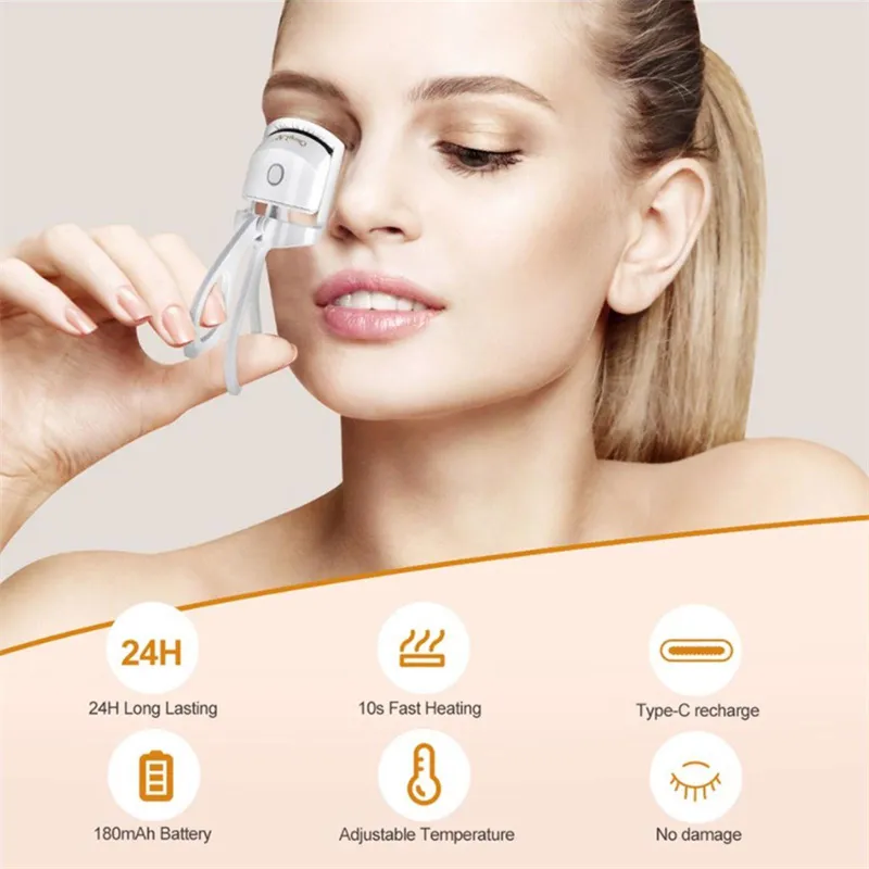 Heated Eyelash Curler Electric Temperature Control Mini Eyelash Curler Electric Portable Charging – image 4