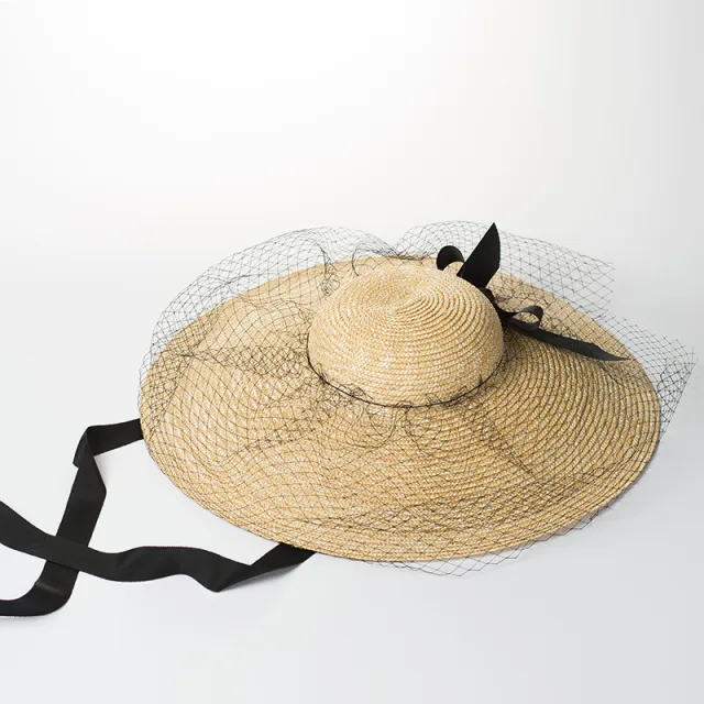 The New British Retro Shallow Top Sunshade Shading Strap Straw Hat Natural Color - Shop at LoveMi
