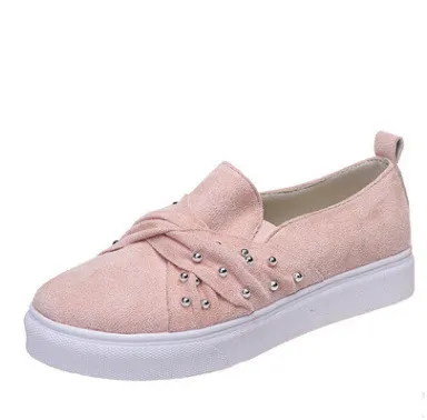 Plus Size Lady Causal Shoes Women Slip On Loafers Pink - Shop at LoveMi