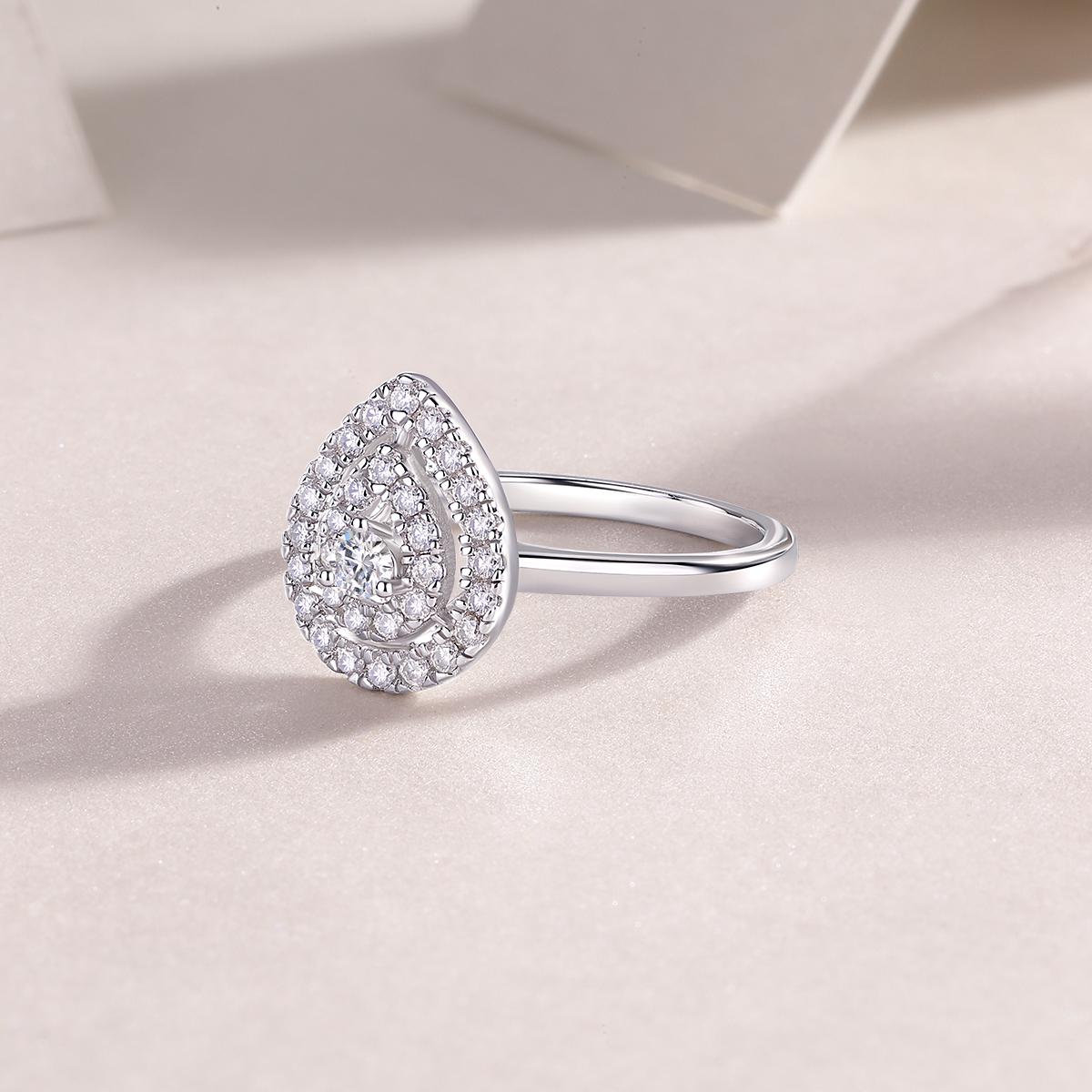 1Set Of Large Diamond Rings Luxury Fashion Set With Moissanite Silver Rings Prohibit Tk Sales