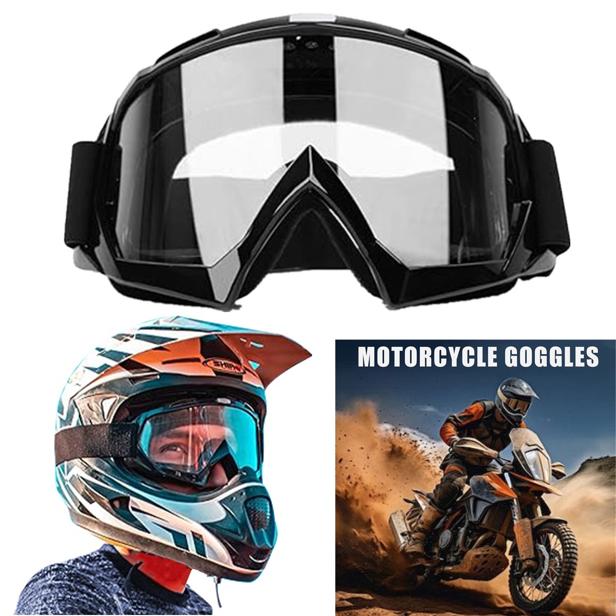 Off-Road Motorcycle Motocross Goggles Dirt Bike ATV UTV M T B UV400 Riding — image 6