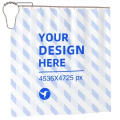 72x72in Waterproof Quick Dry Bathroom Shower Curtain - Iron - View 1