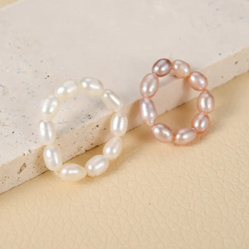 European And American Vintage Classic Metal Pearl Ring