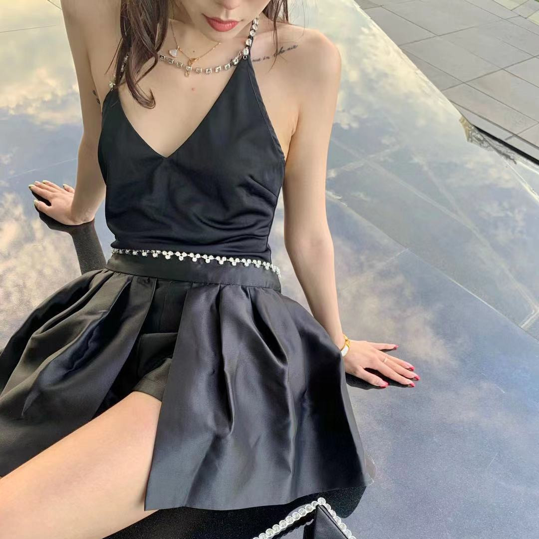 Girls Flower Buds Diamond Waist Skirt Pants Shorts Ladies Loose Sexy Temperament Ladies