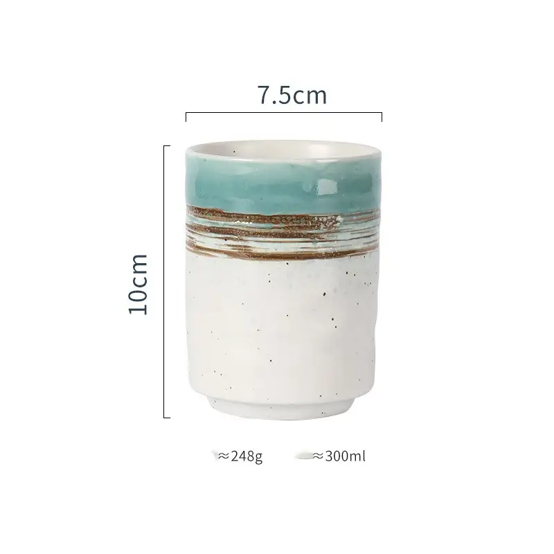 Sushi Cuisine Ceramic Tableware Vintage Style Handy Mug