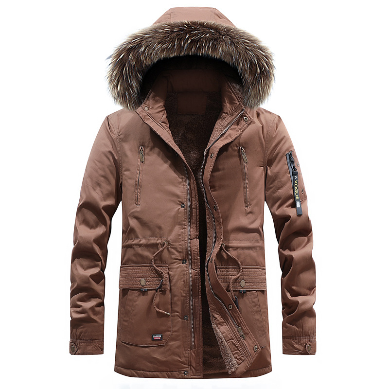 Cotton Men's Mid-length Korean Jacket Winter Plus Down Jacket
