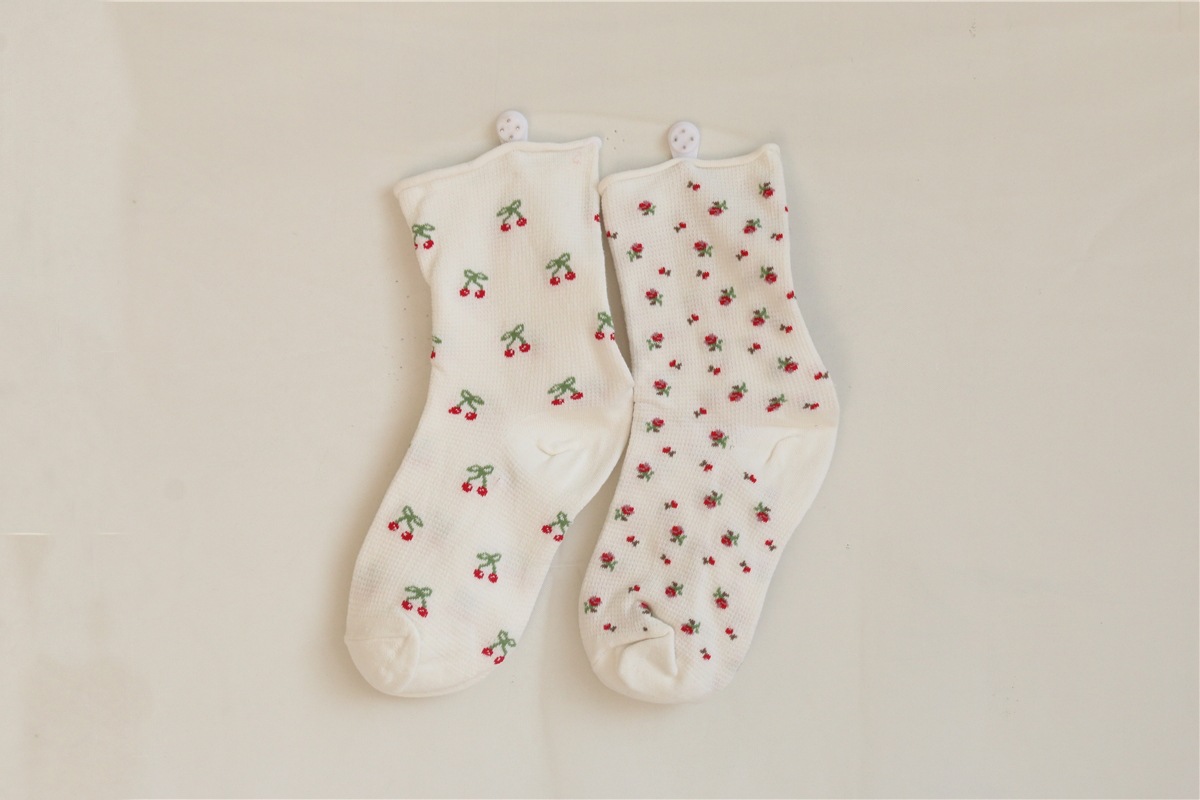 Title 1, Cherry Cotton Socks Middle Tube Socks