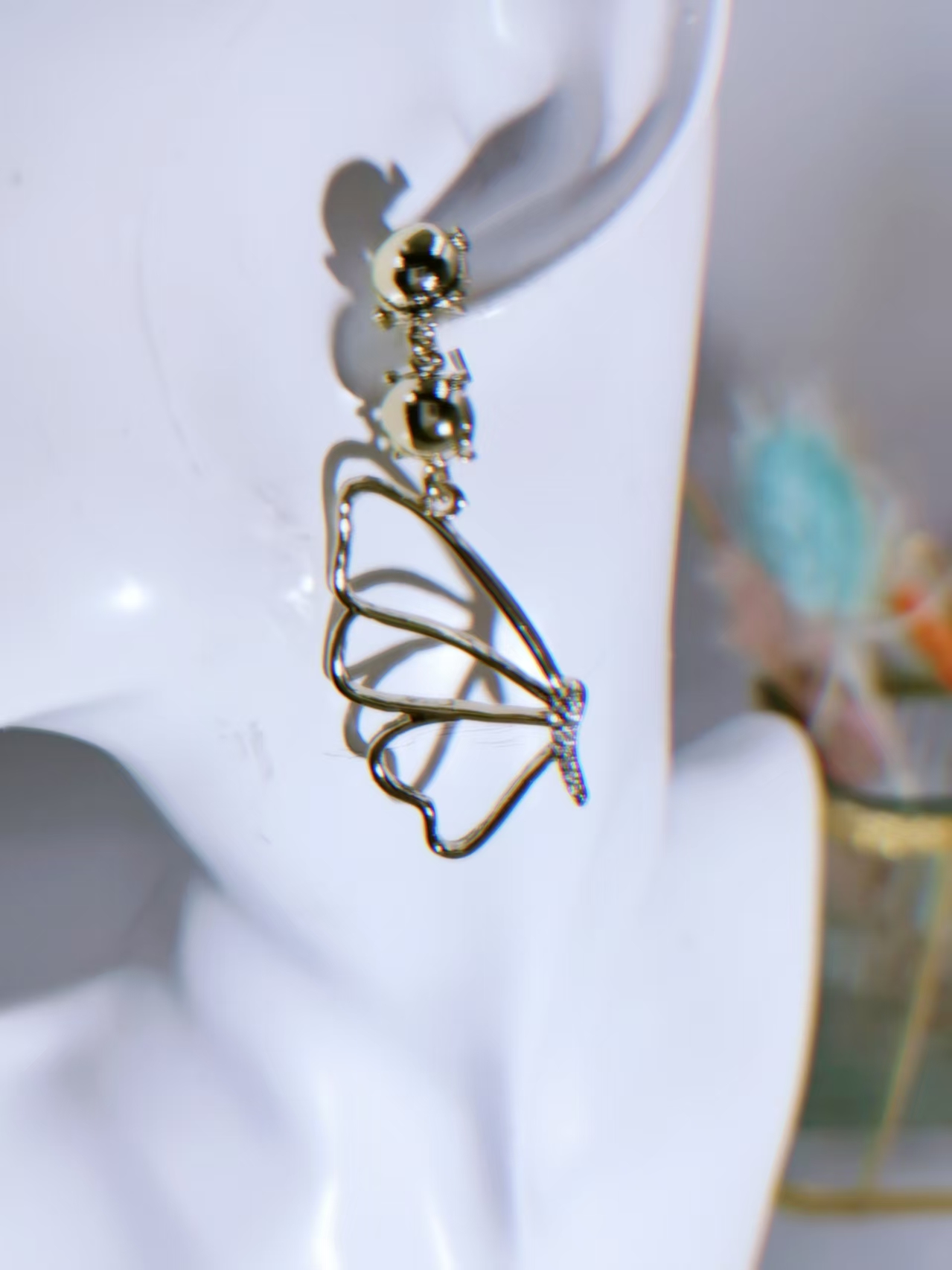 Fairy Style Double Layer Butterfly Earrings