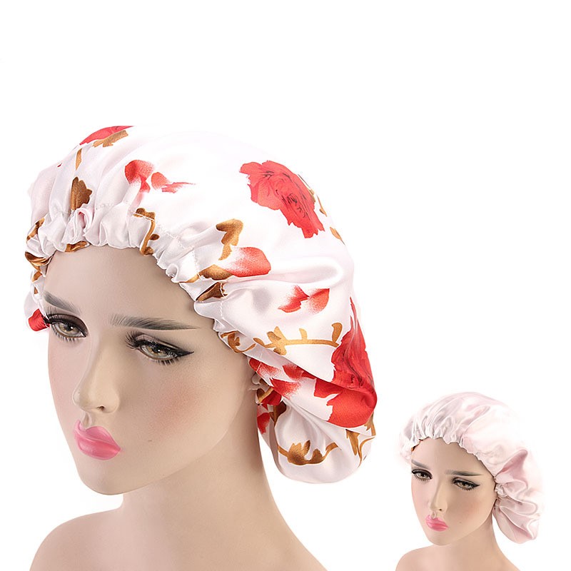 Title 2, Satin double lace nightcap chemotherapy cap