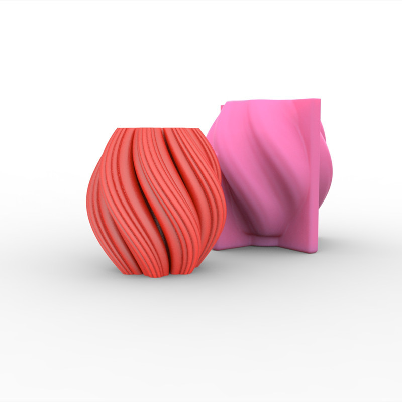 Handmade Irregular Geometric Wave Rotating Candle Mould - 10
