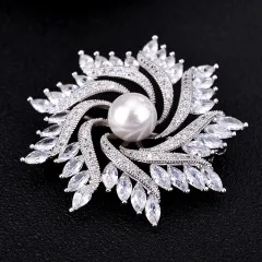 New Korean Luxury Crystal Zircon Pinwheel Brooch - Pinwheel Brooch - View 1