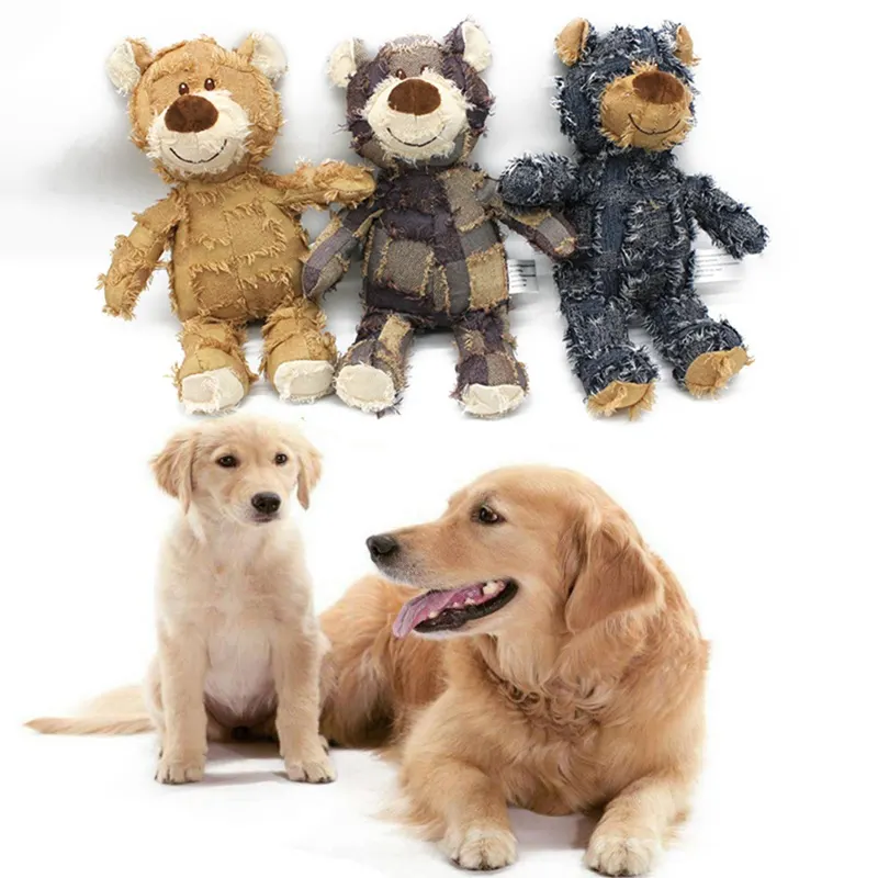 Cute Pet Dog Cat Plush Squeak Sound Dog Toys