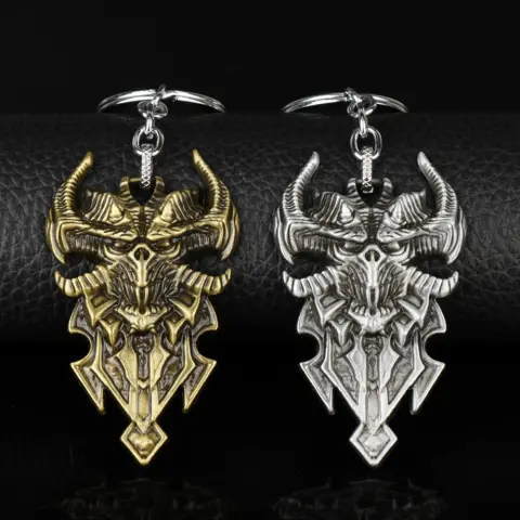 Sheep's Head Shield Keychain Pendant Jewelry