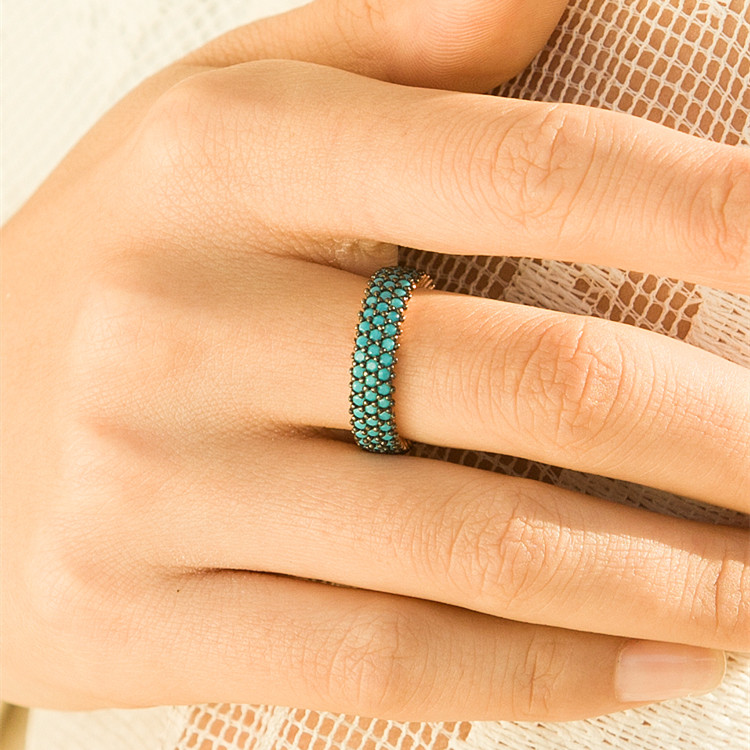 Title 4, Bague en argent sterling turquoise Cadeau de tr...