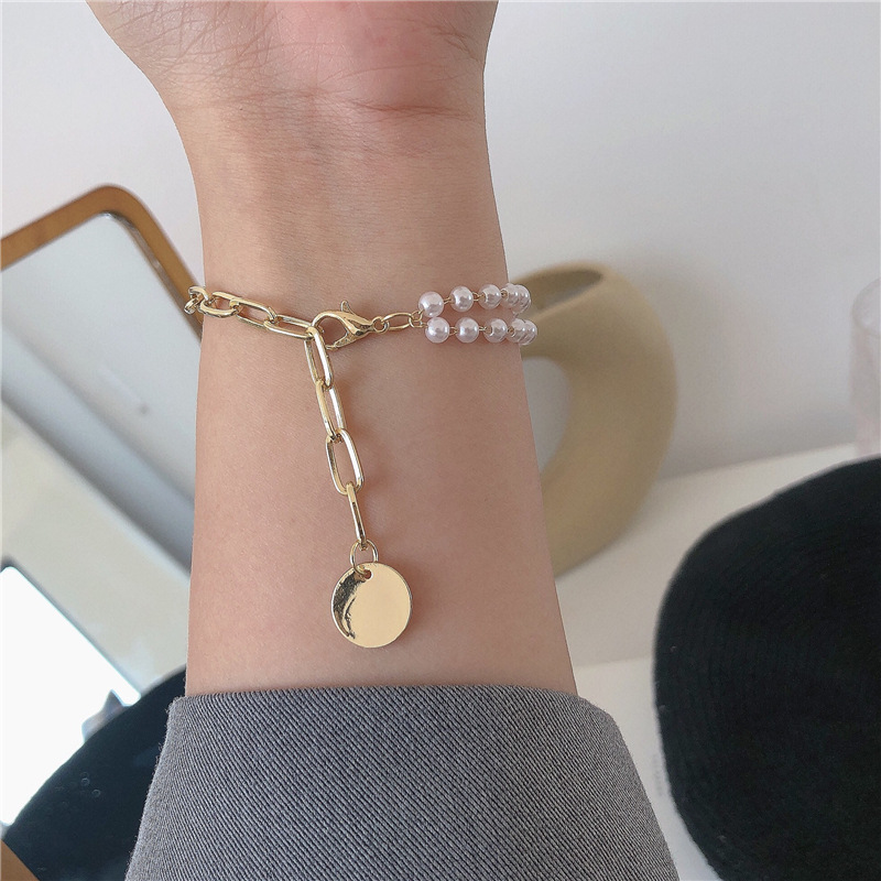 Niche Design Jewelry Portrait Gold Coin High Sense Temperament All-match Bracelet