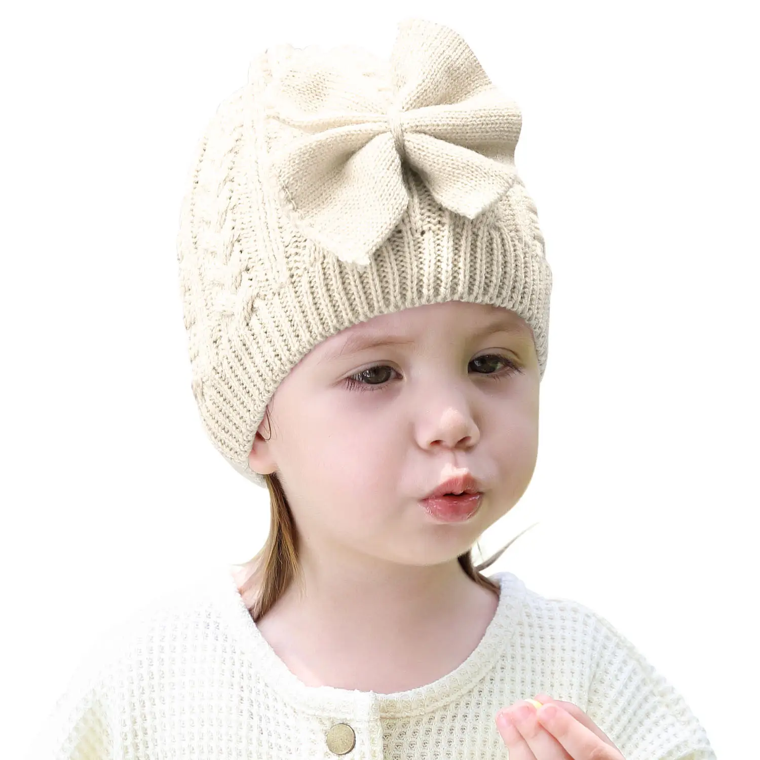 Jacquard Wool Plain Color European And American Twist Knitted Hat