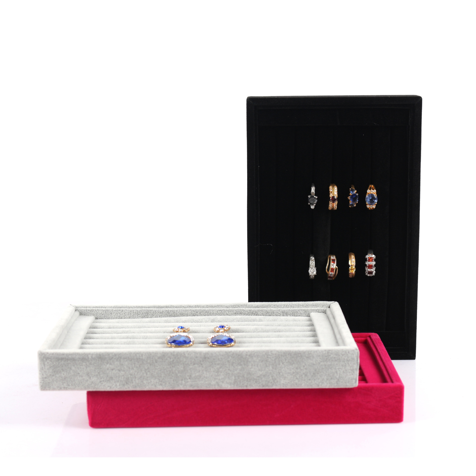 High Quality Suede Ring Plate Small Ring Box Without Cover