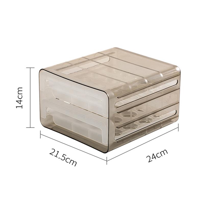 Title 1, Double-layer Drawer Storage Box Transparent Egg...