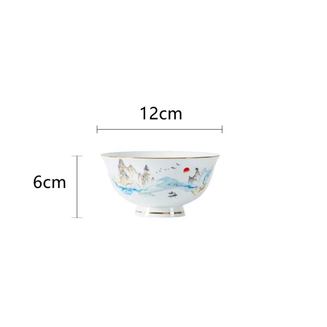 Nordic Bone China Tableware Set For Household Use 4.5Inch Rice Bowl - Shop at LoveMi