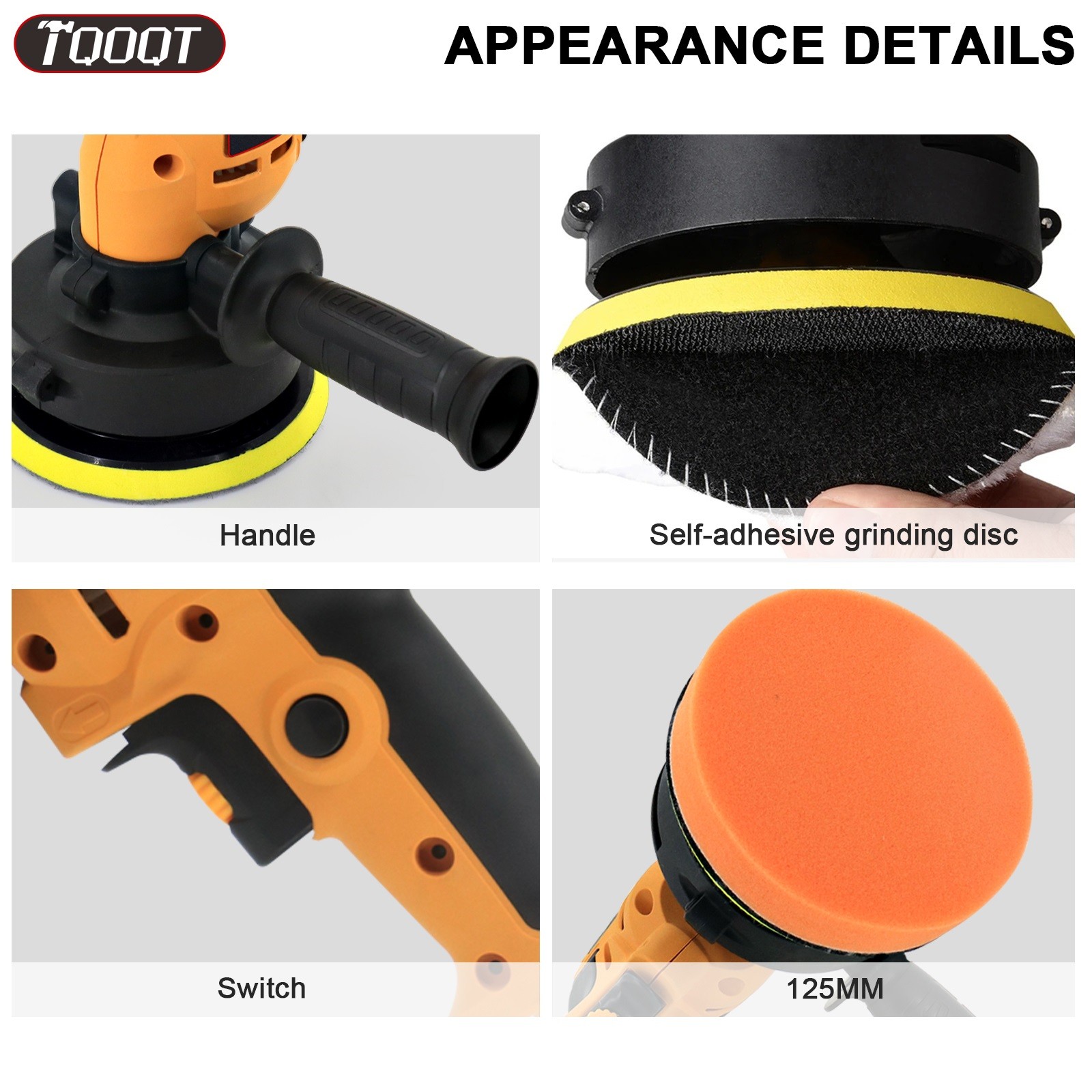 Electric Polisher Buffer Sander Car Polishing Machine 5 Buffing Sponge Kit UK