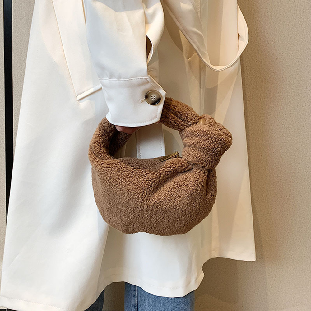 Plush Fashion Hand Carry Simple Bag Women's All-match Casual
