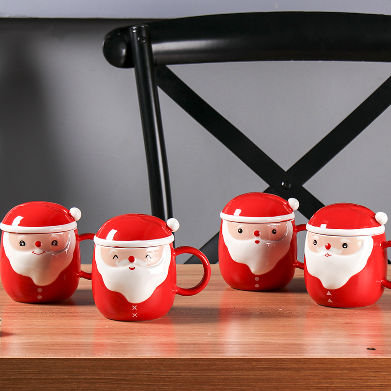 Title 3, Christmas Ceramic Mug Student Gift Cute Cartoon