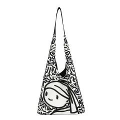 Ladies Casual Large Capacity Shoulder Bag - Black - View 1
