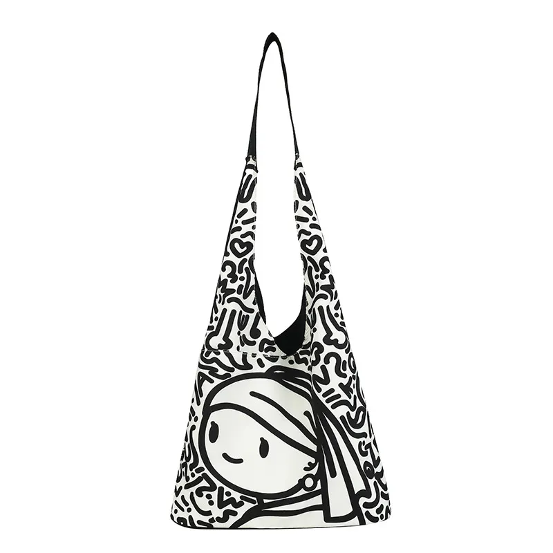 Ladies Casual Large Capacity Shoulder Bag - Black